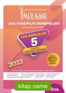Müessir Adli Hakimlik Denemeleri Tamamı Çözümlü 5 Deneme