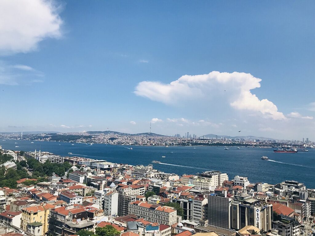 Bosphorus view from Galata Tower in Cihangir, Istanbul