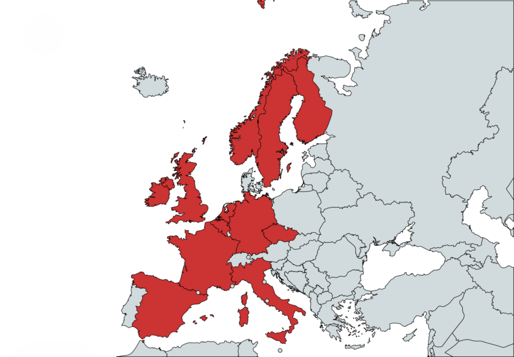 Countries advising against travel to Turkey due to the risk of rabies in Ankara, Turkey