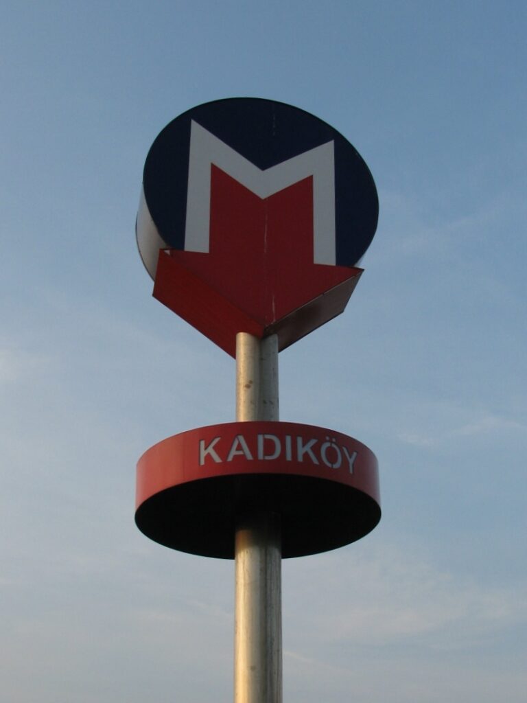 Istanbul Kadikoy Station Sign in Kadikoy, Istanbul