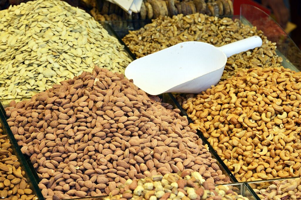 Nuts on Spice Bazaar in Istanbul 01 in Sultanahmet, Istanbul