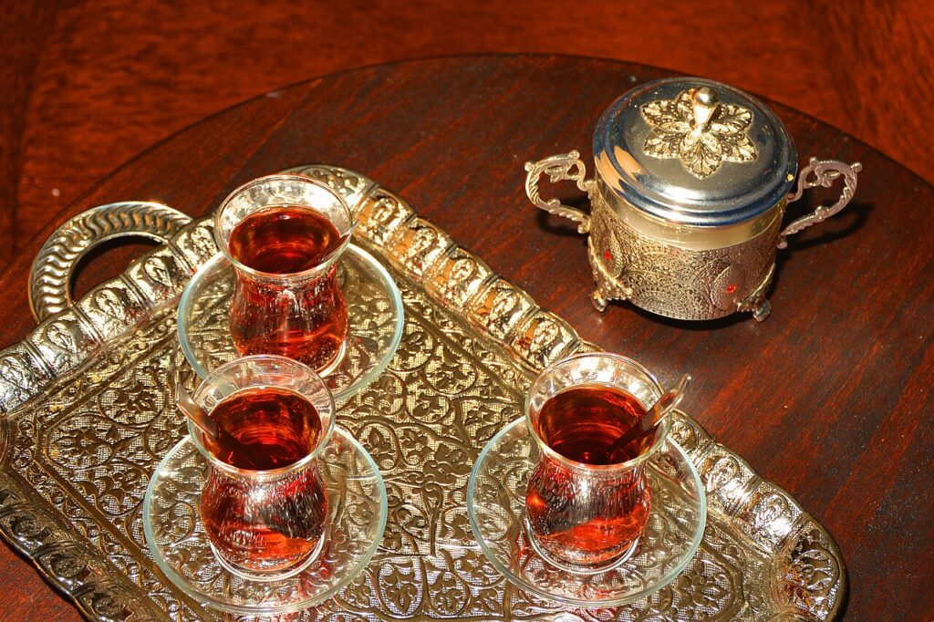 Serving tea, Turkish style II in Beyoglu, Istanbul